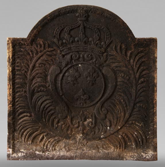 Antique fireback to the Armes de France from the 19th century Antique fireback to the Armes de France from the 19th century-0