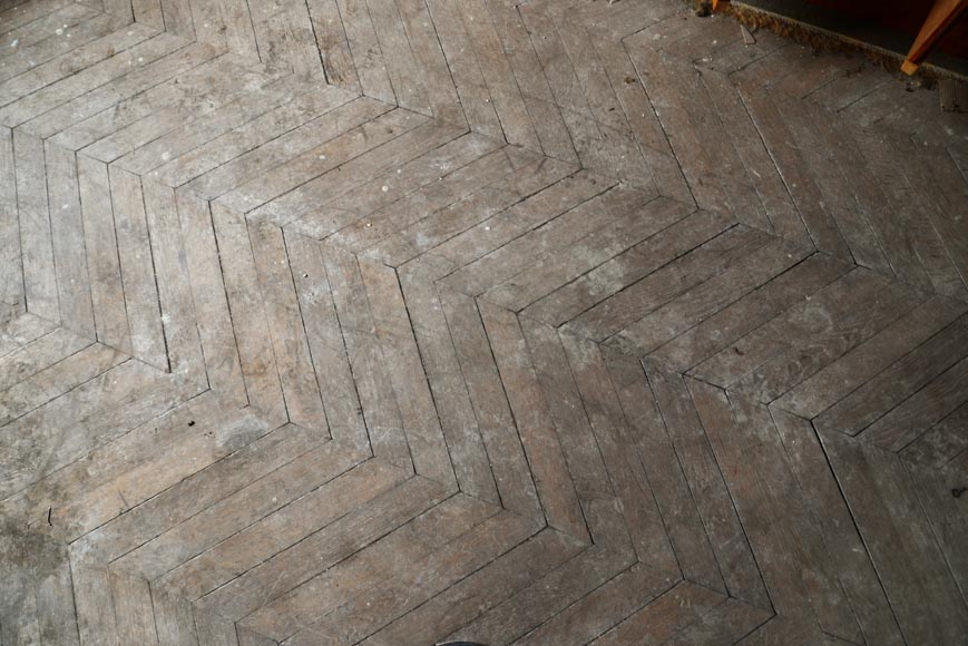 Batch of 11 m² of antique Point de Hongrie oak parquet flooring Batch of 11 m² of antique Point de Hongrie oak parquet flooring-3