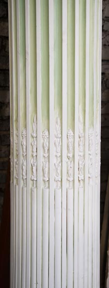 Set of four Ionic columns in painted plaster Set of four Ionic columns in painted plaster-5