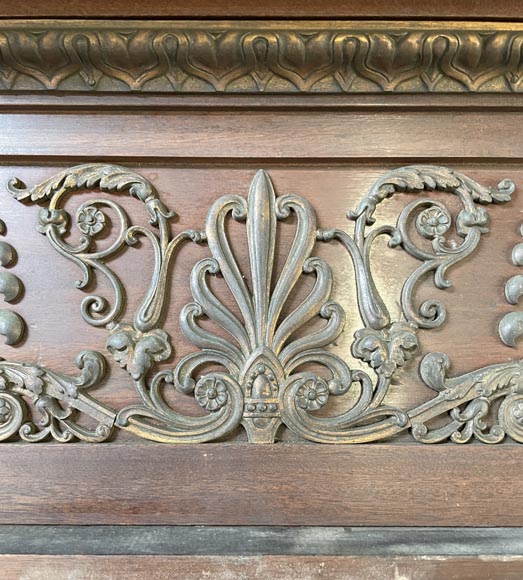 Set of Empire-style mahogany and bronze panelling and bookcases Set of Empire-style mahogany and bronze panelling and bookcases-7