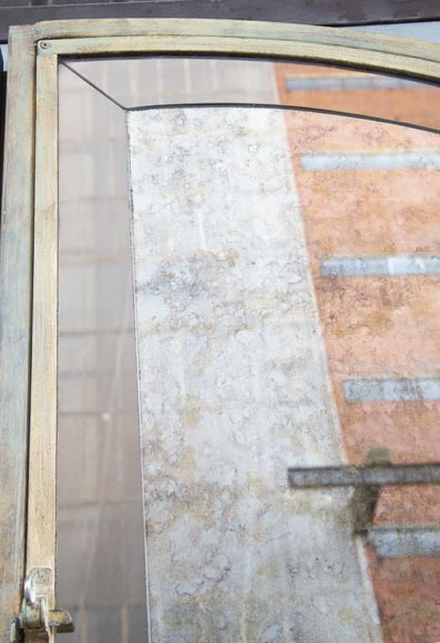 Pair of double-sided wrought iron doors and mirror back Pair of double-sided wrought iron doors and mirror back-11