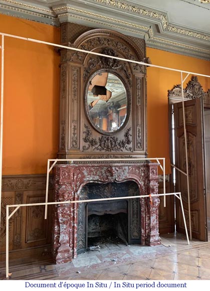 Important carved oak panelling from the 19th century Important carved oak panelling from the 19th century-1