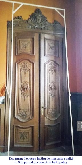 Important carved oak panelling from the 19th century Important carved oak panelling from the 19th century-5