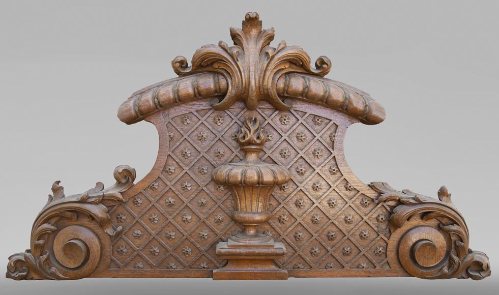 Important carved oak panelling from the 19th century Important carved oak panelling from the 19th century-14