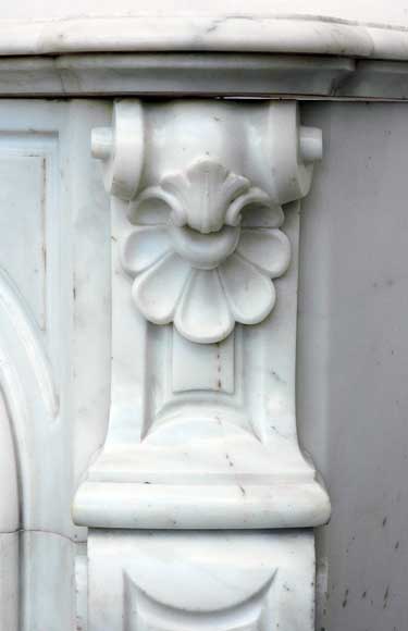 Louis XV style mantel white marble with console jambs Louis XV style mantel white marble with console jambs-2