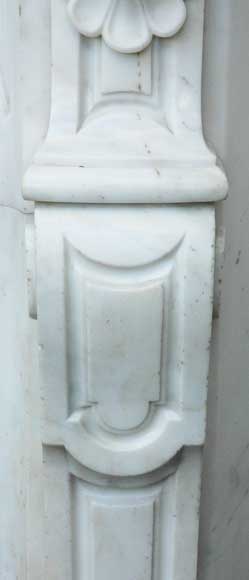 Louis XV style mantel white marble with console jambs Louis XV style mantel white marble with console jambs-3