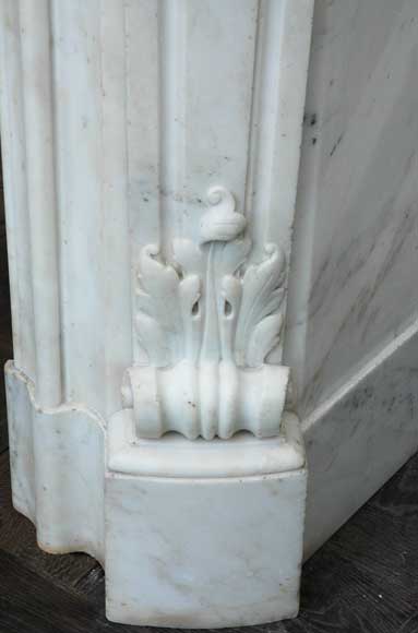 Louis XV style mantel white marble with console jambs Louis XV style mantel white marble with console jambs-4