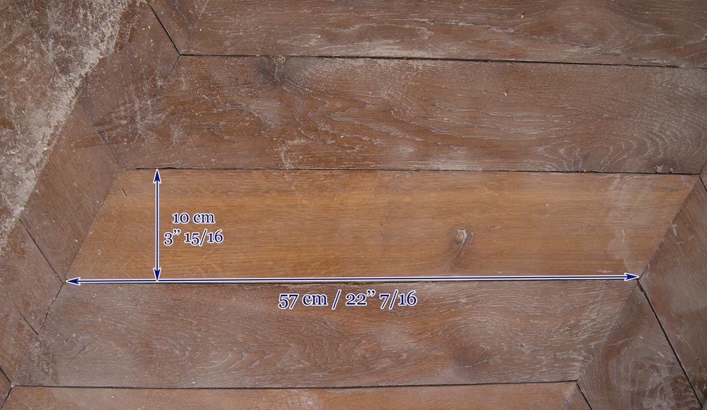 Lot of 18 m2 of antique Point de Hongrie oak parquet flooring Lot of 18 m2 of antique Point de Hongrie oak parquet flooring-6