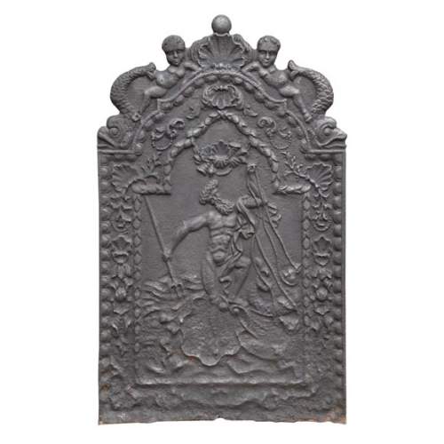 Neo-Renaissance fireback with Neptune, 19th century