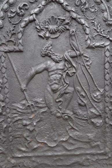 Neo-Renaissance fireback with Neptune, 19th century  Neo-Renaissance fireback with Neptune, 19th century-1