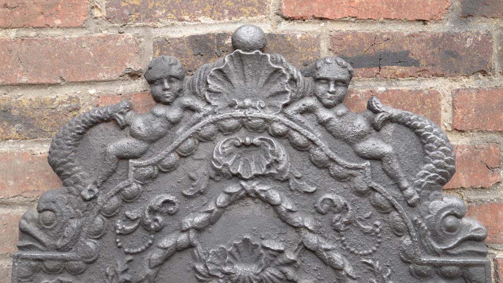 Neo-Renaissance fireback with Neptune, 19th century  Neo-Renaissance fireback with Neptune, 19th century-2