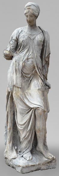 French School, Impressive stone sculpture of a feminine allegory, End of the 18th century French School, Impressive stone sculpture of a feminine allegory, End of the 18th century-0