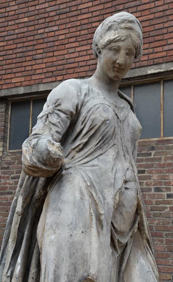 French School, Impressive stone sculpture of a feminine allegory, End of the 18th century French School, Impressive stone sculpture of a feminine allegory, End of the 18th century-7