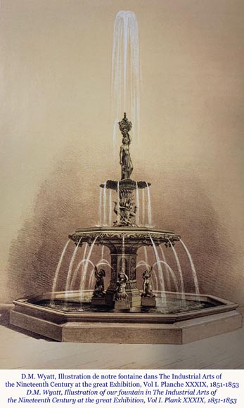 VAL D’OSNE Foundry - Exceptional Renaissance style fountain Model presented in the 1851 World Fair VAL D’OSNE Foundry - Exceptional Renaissance style fountain Model presented in the 1851 World Fair -1
