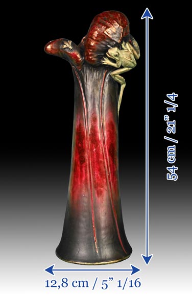 Eduard Stellmacher for Amphora, Frog Vase, circa 1900 Eduard Stellmacher for Amphora, Frog Vase, circa 1900-7