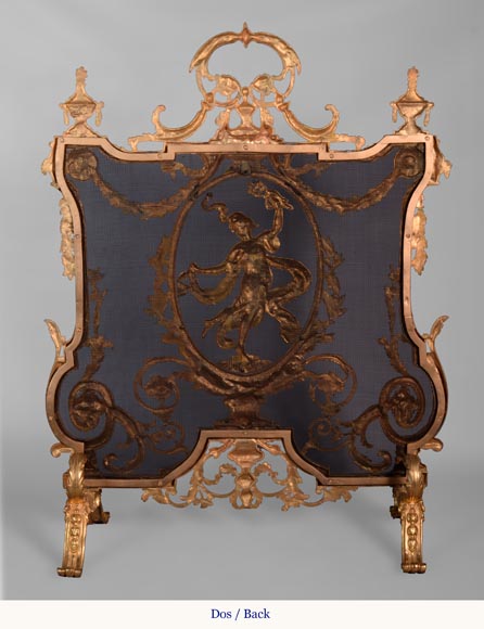 Napoléon III firescreen in gilt bronze with a dancer Napoléon III firescreen in gilt bronze with a dancer-6