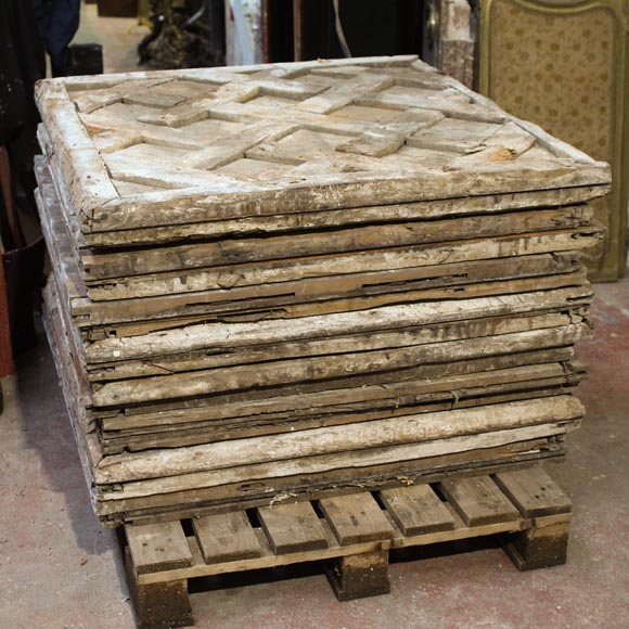 Lot of 25 m2 of 18th century Versailles oak parquet flooring Lot of 25 m2 of 18th century Versailles oak parquet flooring-9