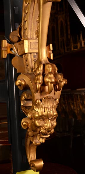 Eugène Piat (attr. to), Gilt-bronze wall light  Eugène Piat (attr. to), Gilt-bronze wall light -7