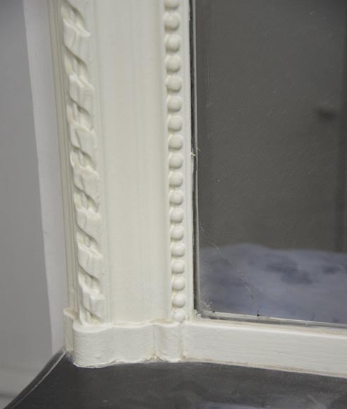 Antique Louis XVI style trumeau carved with laurel branches Antique Louis XVI style trumeau carved with laurel branches-5