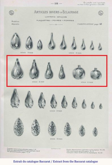 BACCARAT - Antique Napoleon III style chandelier with colored crystals BACCARAT - Antique Napoleon III style chandelier with colored crystals-1