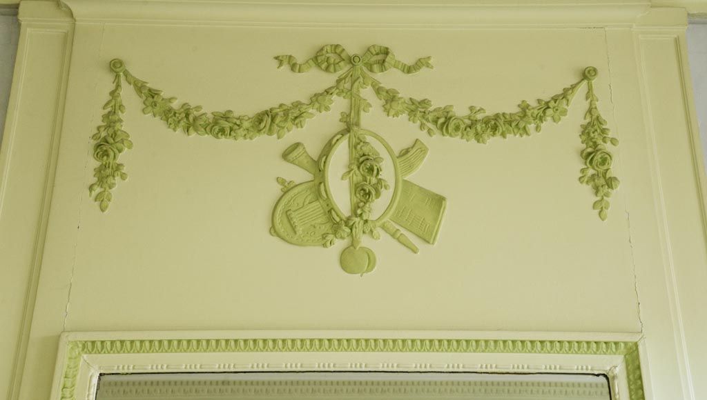 Antique Louis XVI style trumeau with musical instruments Antique Louis XVI style trumeau with musical instruments-1