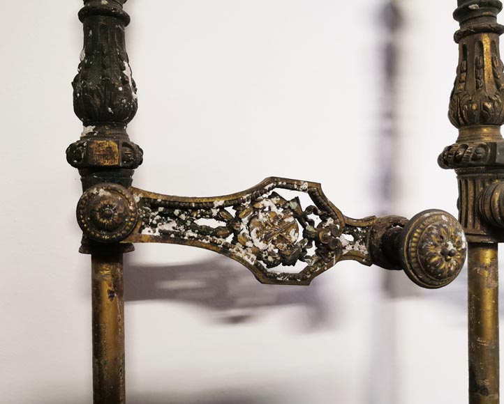 Pair of bronze cremone bolts signed  Pair of bronze cremone bolts signed