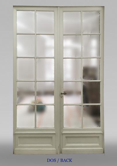 Important double doors with panes, end of the 19th century Important double doors with panes, end of the 19th century-6