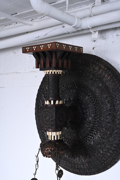 Carlo BUGATTI, Pair of Moorish style wall console sconces, circa 1888 Carlo BUGATTI, Pair of Moorish style wall console sconces, circa 1888-2