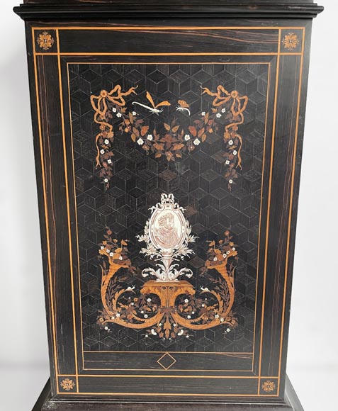 Charles Hunsinger (attributed to), Beautiful presentation stand with a marquetry decor, circa 1870-1880 Charles Hunsinger (attributed to), Beautiful presentation stand with a marquetry decor, circa 1870-1880-5