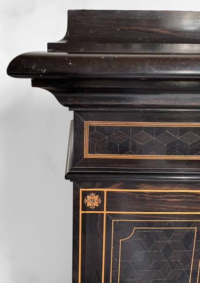 Charles Hunsinger (attributed to), Beautiful presentation stand with a marquetry decor, circa 1870-1880 Charles Hunsinger (attributed to), Beautiful presentation stand with a marquetry decor, circa 1870-1880-7