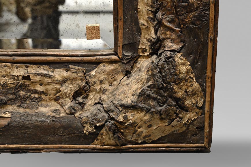 Rectangular Mirror with Raw Oak Wood Frame Rectangular Mirror with Raw Oak Wood Frame-3