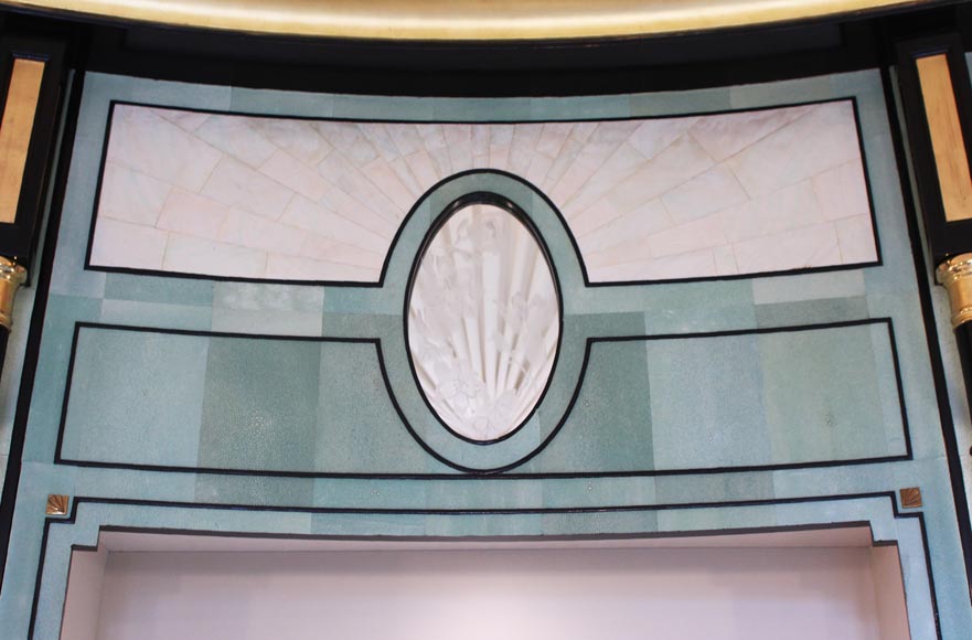 Emilio Terry (1890 -1869) (in the taste of) Round piece with shagreen wallpaper, late 20th century Emilio Terry (1890 -1869) (in the taste of) Round piece with shagreen wallpaper, late 20th century-6