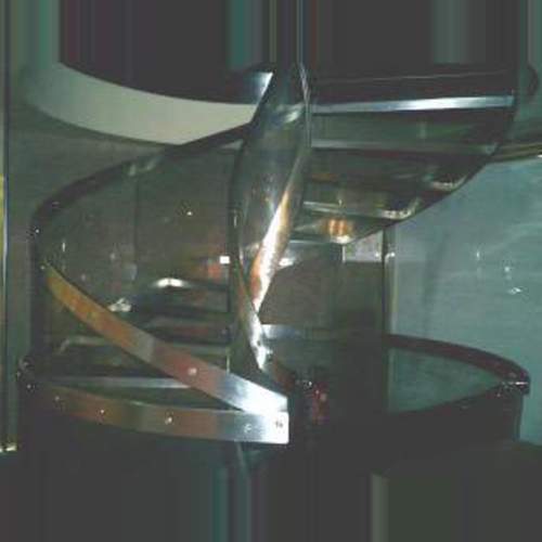 Spiral inox staircase, circa 1970