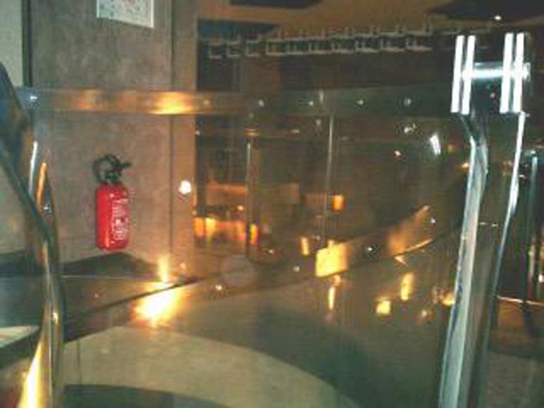 Spiral inox staircase, circa 1970   Spiral inox staircase, circa 1970-2