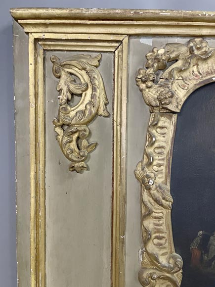 Louis XV period trumeau with painted landscape Louis XV period trumeau with painted landscape-2