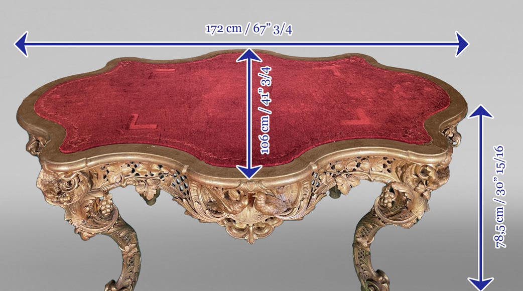 Rocaille-style table from the villa Les Cèdres Rocaille-style table from the villa Les Cèdres-3