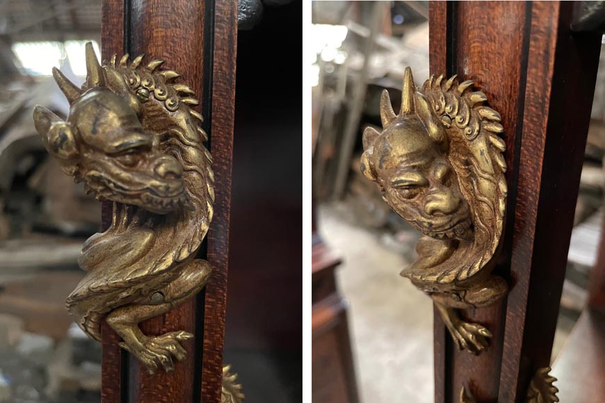 Gabriel VIARDOT, Shelving unit with dragon decoration and mother of pearl marquetry, circa 1880-1890 Gabriel VIARDOT, Shelving unit with dragon decoration and mother of pearl marquetry, circa 1880-1890-18