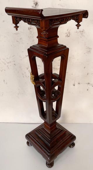 Gabriel VIARDOT - Beautiful square stand with a coiling dragon Gabriel VIARDOT - Beautiful square stand with a coiling dragon-3