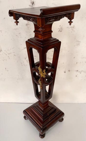 Gabriel VIARDOT - Beautiful square stand with a coiling dragon Gabriel VIARDOT - Beautiful square stand with a coiling dragon-4