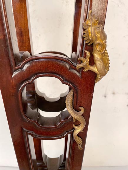 Gabriel VIARDOT - Beautiful square stand with a coiling dragon Gabriel VIARDOT - Beautiful square stand with a coiling dragon-7