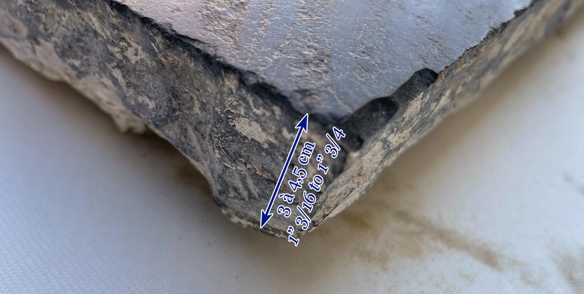 Large 280m² set of black stone tiles from Soignies, 19th century Large 280m² set of black stone tiles from Soignies, 19th century-17