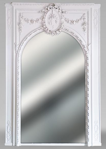 Louis XVI style trumeau adorned with flowers garlands Louis XVI style trumeau adorned with flowers garlands-0