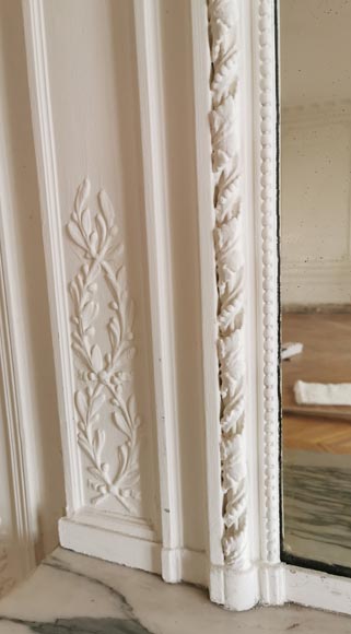 Louis XVI style trumeau adorned with flowers garlands Louis XVI style trumeau adorned with flowers garlands-5