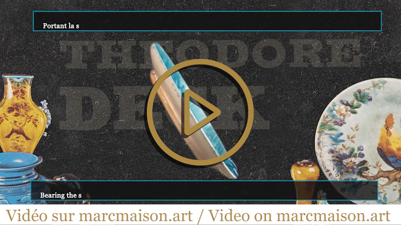 Théodore DECK (1823-1891), Earthenware dish with a flying mallard Théodore DECK (1823-1891), Earthenware dish with a flying mallard-0