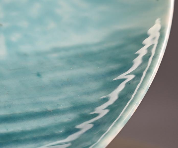 Théodore DECK (1823-1891), Earthenware dish with a flying mallard Théodore DECK (1823-1891), Earthenware dish with a flying mallard-4