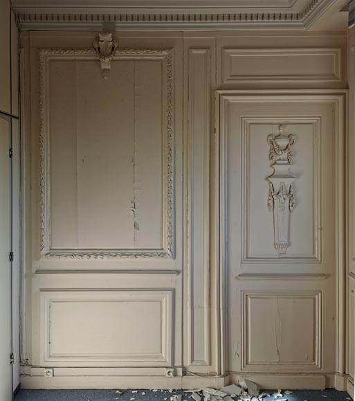 Beautiful paneled room with a Neo-classical decor, Louis XVI period Beautiful paneled room with a Neo-classical decor, Louis XVI period-1