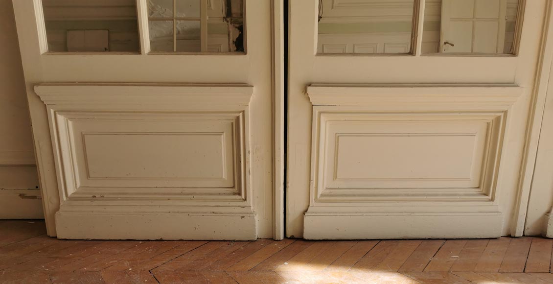 Large quadruple door with panes and mirrors Large quadruple door with panes and mirrors-6