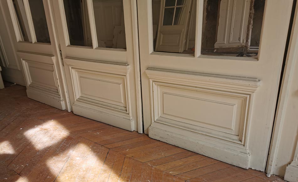 Large quadruple door with panes and mirrors Large quadruple door with panes and mirrors-7