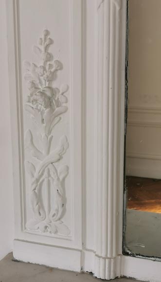 Louis XVI style trumeau with roses and olive tree branches garlands Louis XVI style trumeau with roses and olive tree branches garlands-5