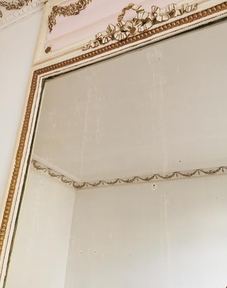 Louis XVI style trumeau with a ribbon and a flowers garland Louis XVI style trumeau with a ribbon and a flowers garland-4